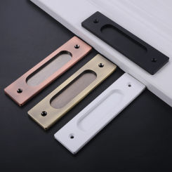 1 Set Hidden Door Kitchen Drawer Pulls for Sliding Barn Doors Gates Garages Sheds Barn Door Sliding Pull Handle Hardware W/screw