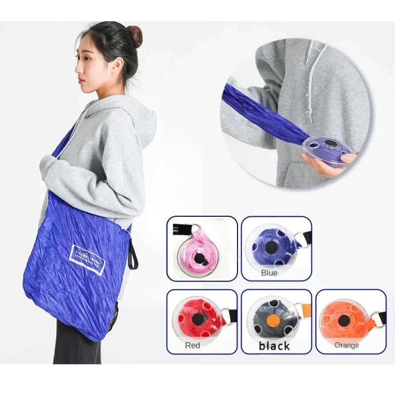 Description Picture 2 of itemHome Foldable Retractable Supermarket Shopping Storage Bag Environmentally Friendly and Reusable Pouch Ultra-compact Portable