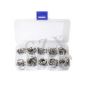 100PCS Circlip Set External/Internal Retaining E-type Cir clip Lock Snap Ring Set holes Shaft Collar Washer Stainless Steel