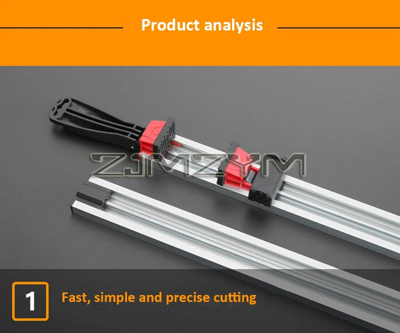 Description Picture 2 of itemWood Board Clamp Straight Edge Clamp For Flip Saw Electric Circular Saw Cutting Guide Ruler Fixing Clip Fixture Woodworking Tool