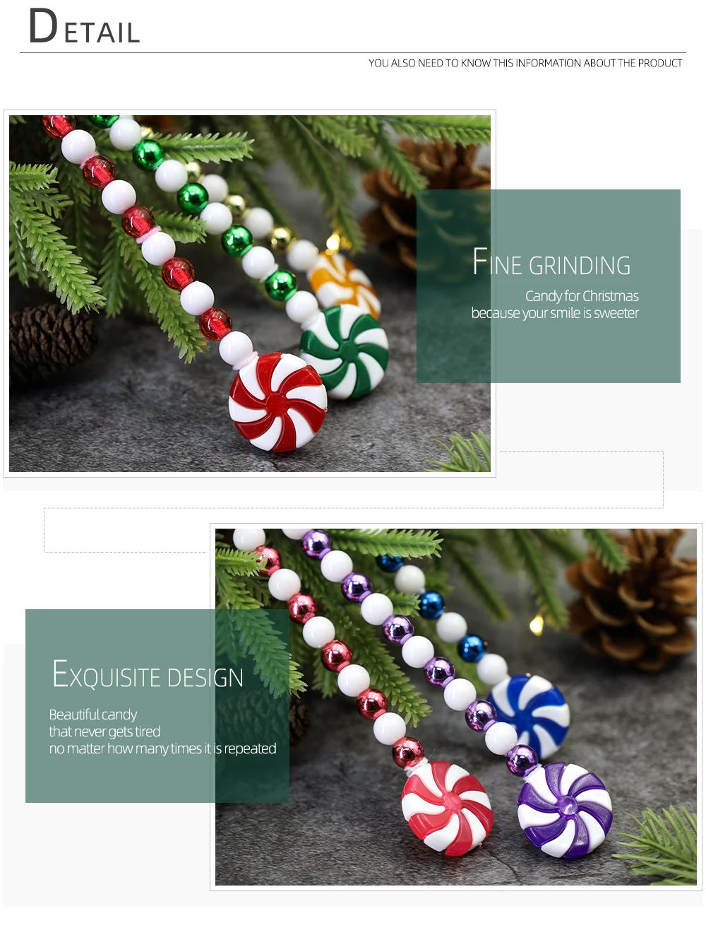 Description Picture 6 of item24/36/50pcs Curly Candy Christmas Ornaments Red White Picks Bells Lollipops for Xmas Tree Topper Decor Home Crafts Party Navidad