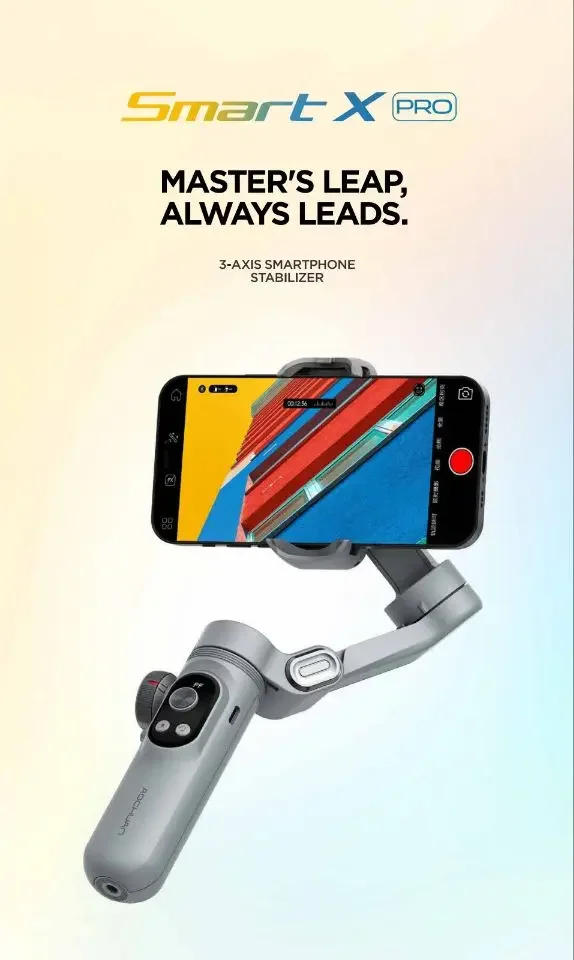 Description Picture 2 of itemAOCHUAN Smart X Pro Handheld Mobile Gimbal SmartPhone Selfie Tiktok Vlog Selfie Stick Live Streaming Video Recording Custom Gift