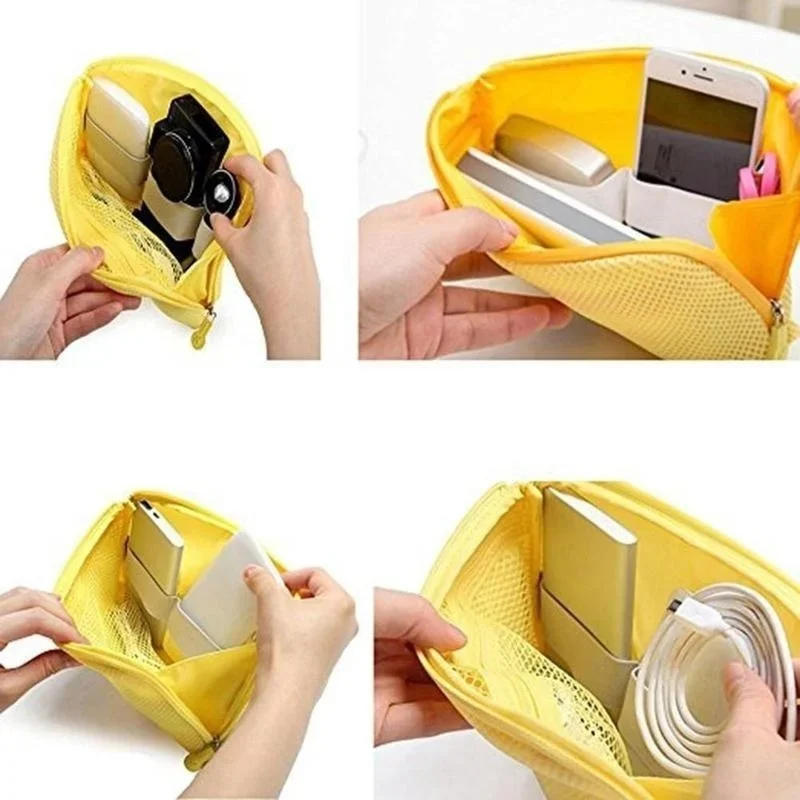 Description Picture 6 of itemPortable Kit Case Sponge Bag Storage Bag Digital Gadget Devices USB Cable Earphone Pen Bag Travel Storage Bag for Digital Data