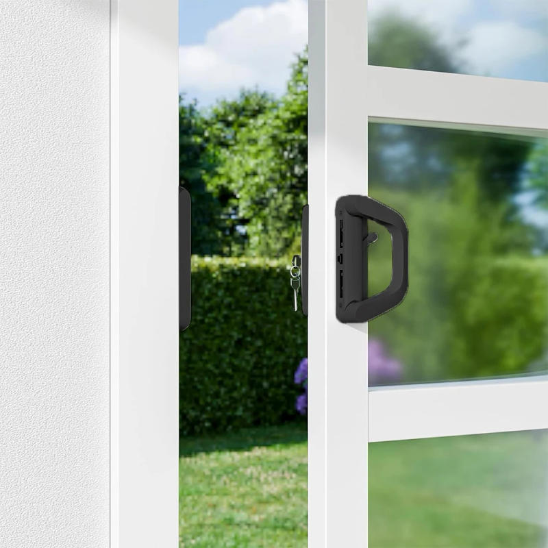 Description Picture 2 of itemInstallation Complements Any Decor Black Construction Easy Installation High Quality Patio Sliding Door Handle Set