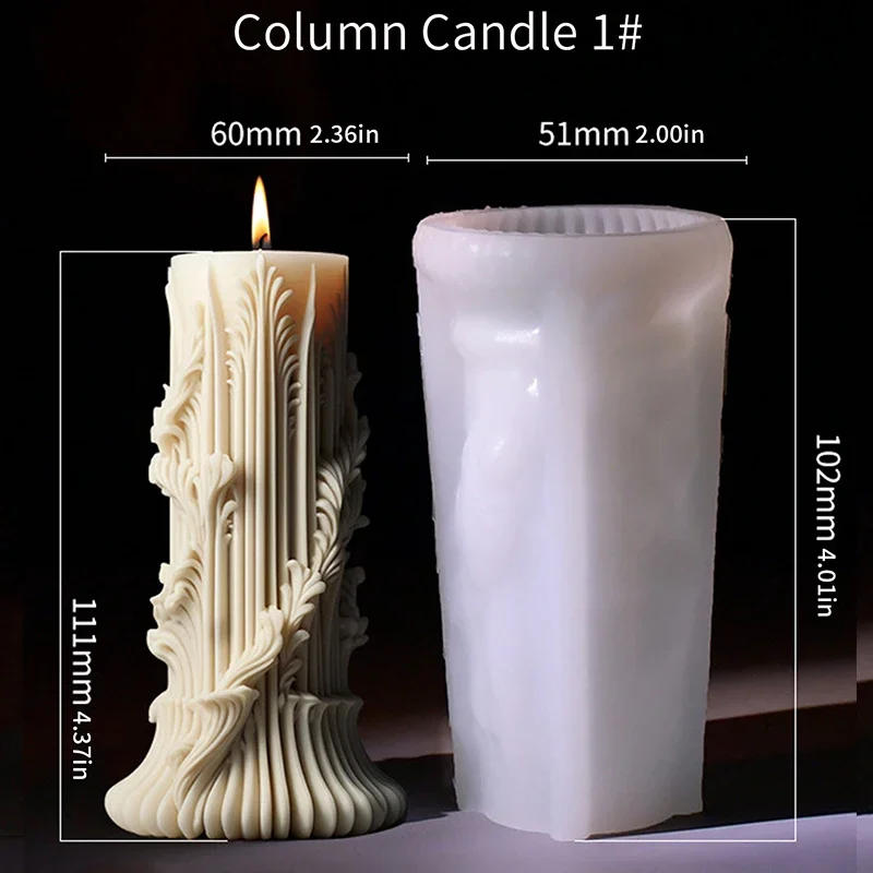 Description Picture 6 of itemEuropean Style Cylindrical Aromatherapy Candle Silicone Mold DIY Minimalist Column Gift Expanding Stone Customized Grinding Tool