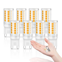 AC 220V 3W G9 LED Bulb Spotlight No Flicker G9 LED Corn Lamp 360LM Replace 30W 40W Halogen Light 3/8pack Warm White 2700K