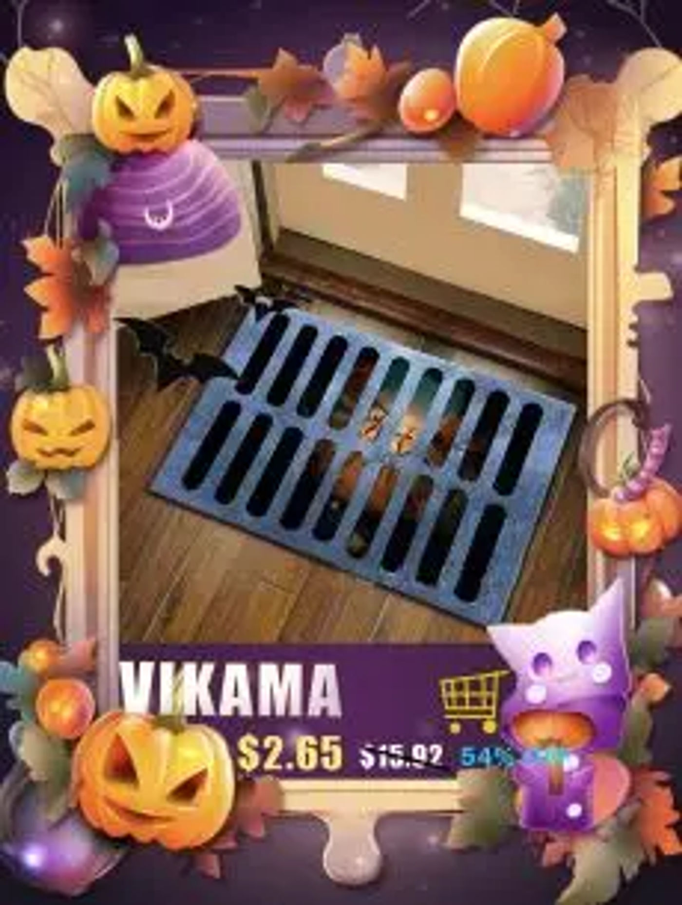Description Picture 4 of itemVIKAMA 1PC Silk Wool Rugs Children's Room Living Room Bedroom Tie-Dye Non-Slip Washable Machine Washable Carpet Mats