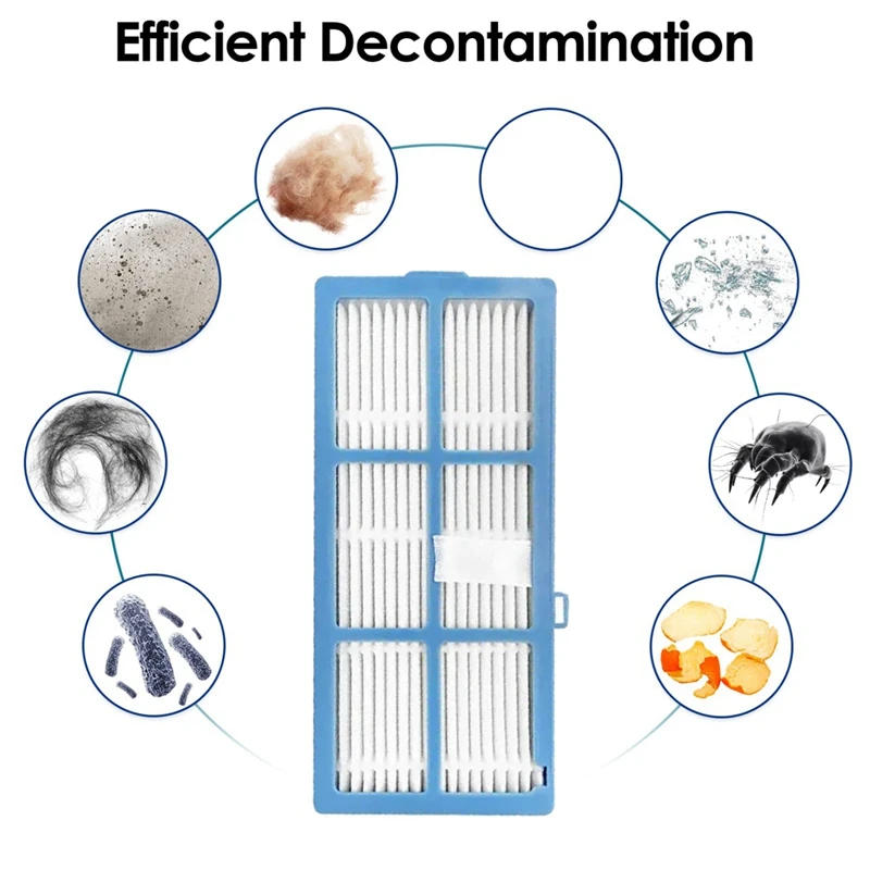 Description Picture 5 of itemFor Proscenic 850P Robot Vacuum Cleaner Replacement Parts Main Roller Brush HEPA Filter Side Brush Mop Cloth Rags