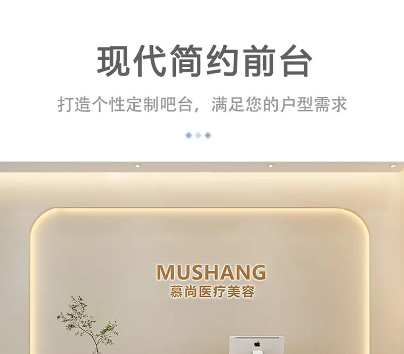 Description Picture 2 of itemConference White Reception Desk Commercial Restaurant Information Office Reception Desk Hotel Comptoir Magasin Home Furniture