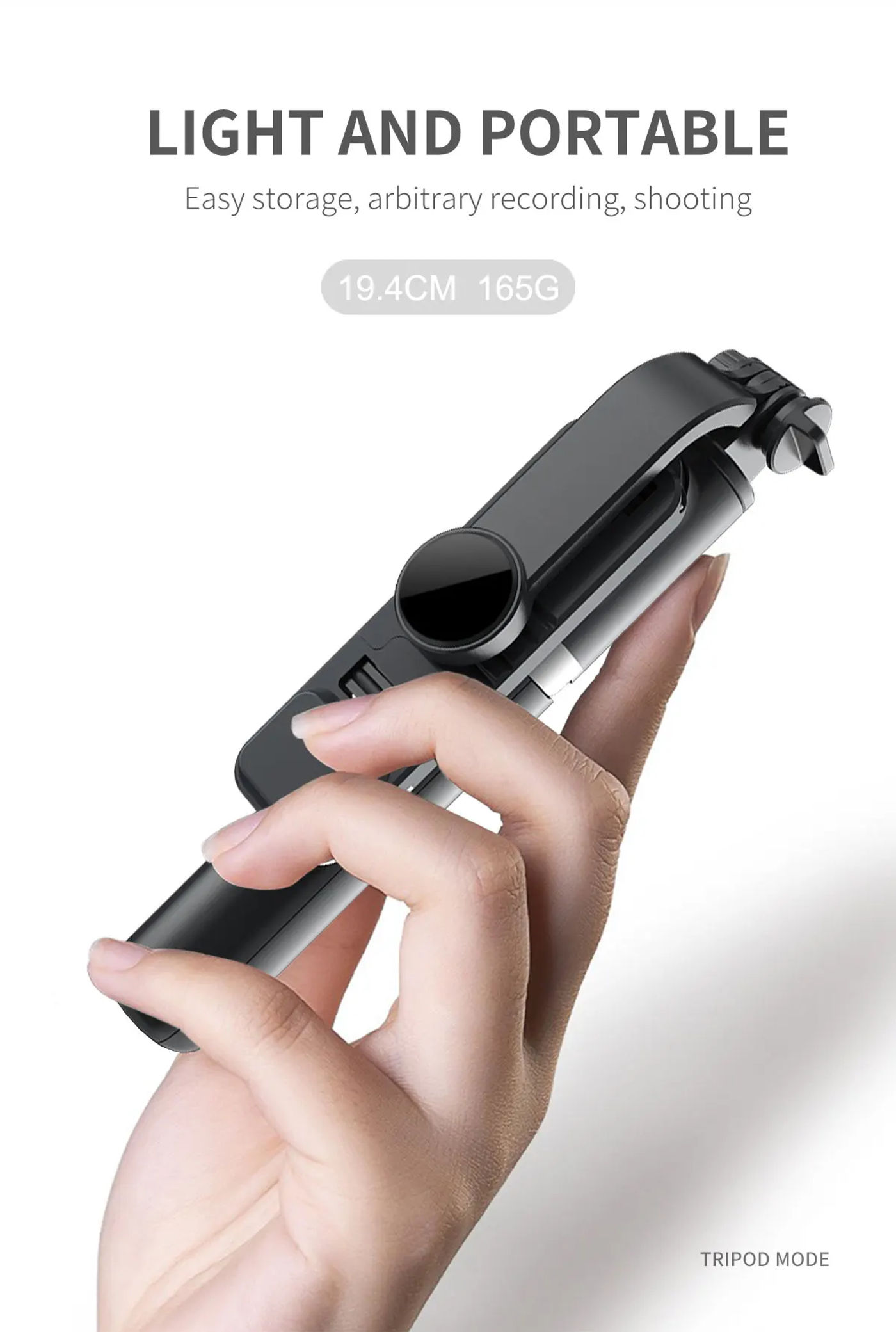 Description Picture 6 of itemMini Wireless Bluetooth Selfie Stick Foldable Tripod With Fill Light Shutter Remote Control For iPhone Xiaomi Huawei Ios Android