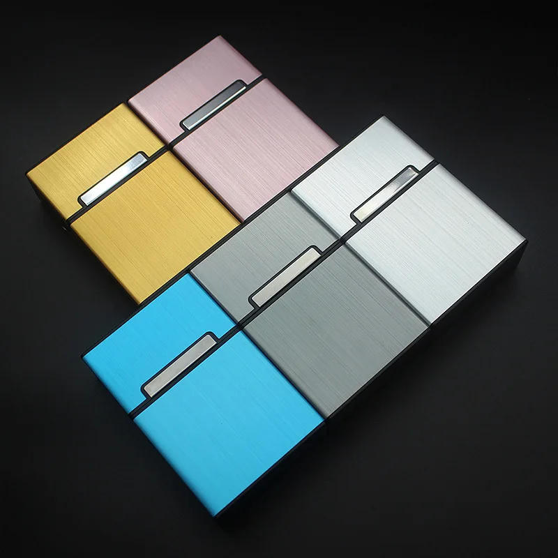 Description Picture 4 of itemModern Aluminum Alloy Cases Cigarette Case Tobacco Holder Pocket Box Storage Container Cigarette Accessories Exquisite Gifts