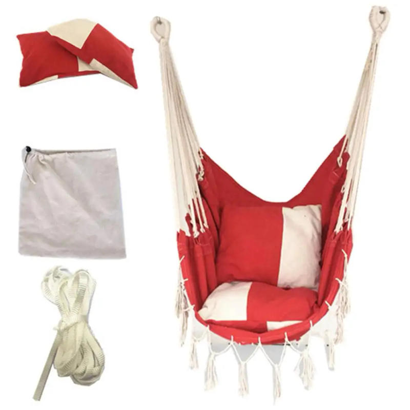 Description Picture 6 of itemNordic Style Hammock Outdoor Indoor Garden Dormitory Bedroom Hanging Chair For Child Adult Swinging Single Safety Chair