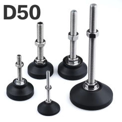 4 Pieces Universal Adjustable Furniture Leveling Feet Rotating base Universal Threaded Joint Sliding Pad D50 Furniture Foot Pad