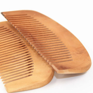Natural Peach Wood comb Chinese Carved Handcrafted Fine Tooth Comb Anti-Static Head Massage Beard Comb Hair Styling Tool 2024