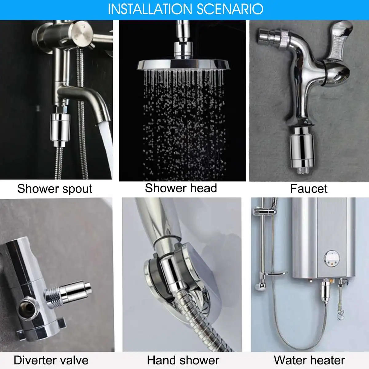 Description Picture 5 of itemFor Kitchen Faucet Tap 4 Layer Filtration Faucet Bath Water Purifier Dechlorination shower Front Filter Ceramic Activated Carbon