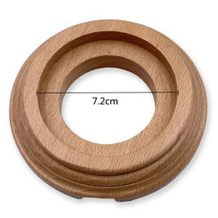 Switch Accessories Wooden Base Round Hole Diameter 72 mm Retro Switch Socket Wooden Base Brown Primary Wood Color