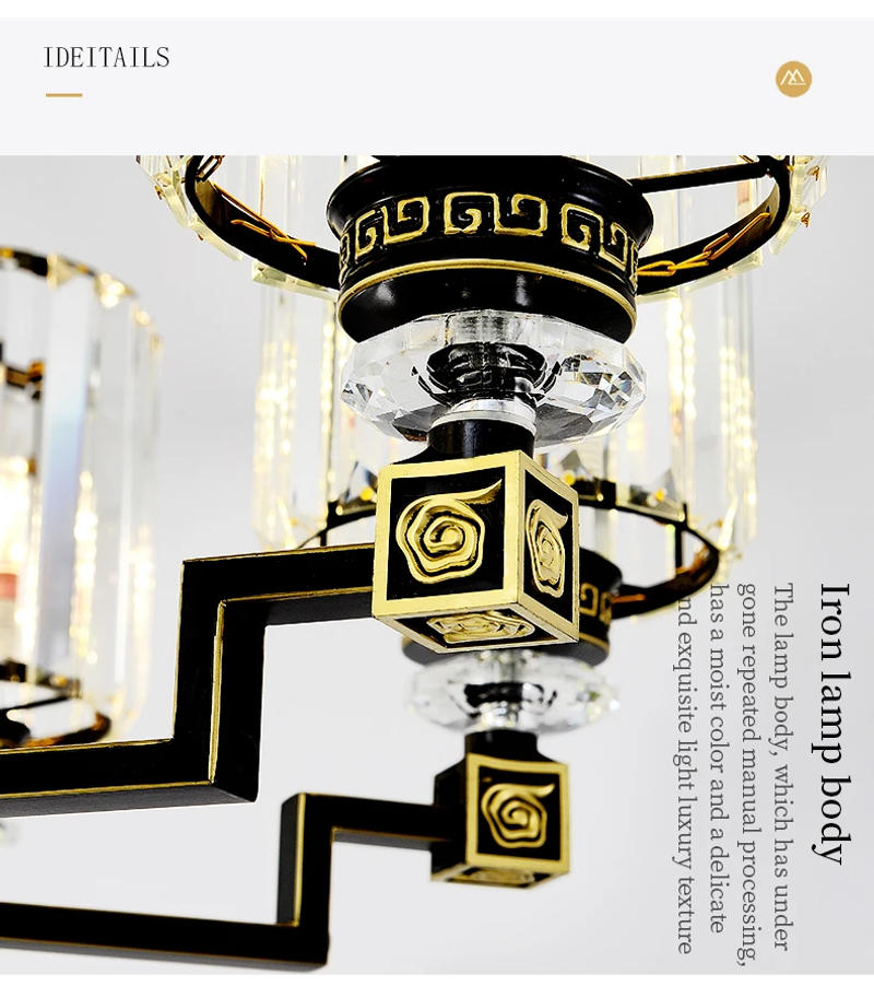 Description Picture 5 of itemModern Simple Crystal Chandelier Light Luxury Living Room Main Light 2024 New Dining Room Bedroom Household Luxury Atmospheric