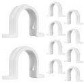 10 Pcs U-shaped Pipe Clamp Tube Mount Clamps Semicircle Fastener Wire Strap Clips Pvc Tension Hose Brackets for Mounting