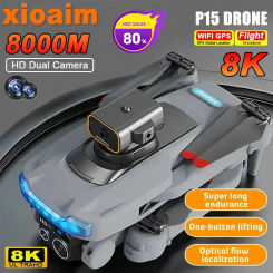For Xiaomi P15 Drone Professional 8K GPS HD Aerial Photography Dual-Camera Omnidirectional Obstacle Drone for Adult Child Toys