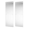 Hardware Door Kick Plate 2Pcs Without Word Plate Door Protection Door Sign Interior Or Exterior Kick Plate Silver