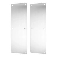Hardware Door Kick Plate 2Pcs Without Word Plate Door Protection Door Sign Interior Or Exterior Kick Plate Silver