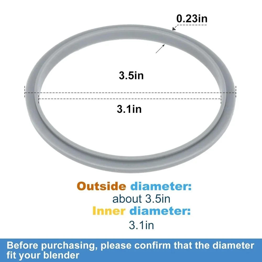 Description Picture 3 of item2 Pack Gray Gasket Replacement Parts Compatible with NutriBullet 600W 900W Blenders NB-101B NB-101S NB-201