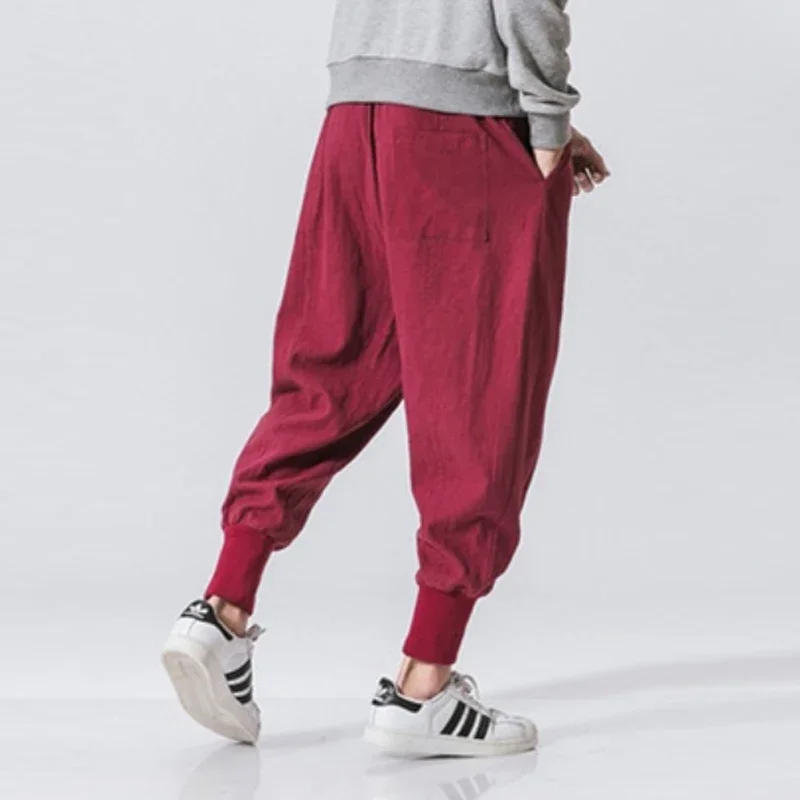 Description Picture 6 of itemMen's Black Red Pants Hip Hop Streetwear Fashion Jogger Harem Trousers Man Casual Sweatpants Male Pants Big Size 5XL