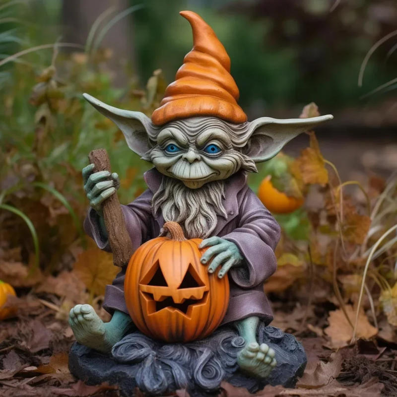 Description Picture 5 of itemHalloween Pumpkin Garden Decoration Vampire Ornament Cute Ghost Landscape Resin Cartoon Crafts Outdoor Statues Sculptures