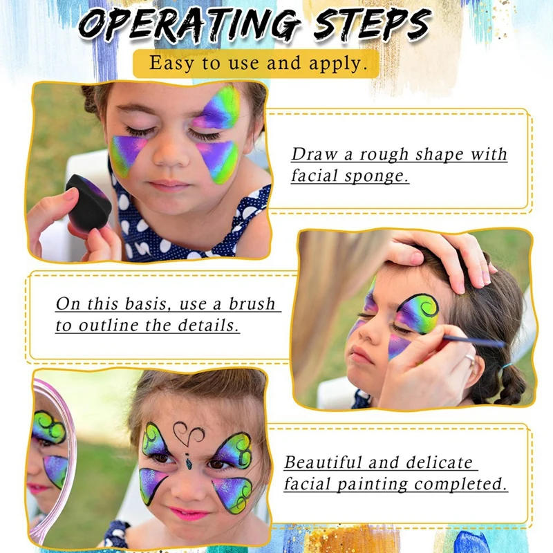 Description Picture 4 of itemFace Paint Sponges Face Painting Black Sponges High Density For Art Work And Body Paint (10/24 Petals + 10/24 Half Moon)