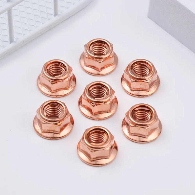 Description Picture 4 of item12Pcs Practical Tool Flashed Exhaust Copper M8 Nut 8mm Nuts High Temperature Nuts