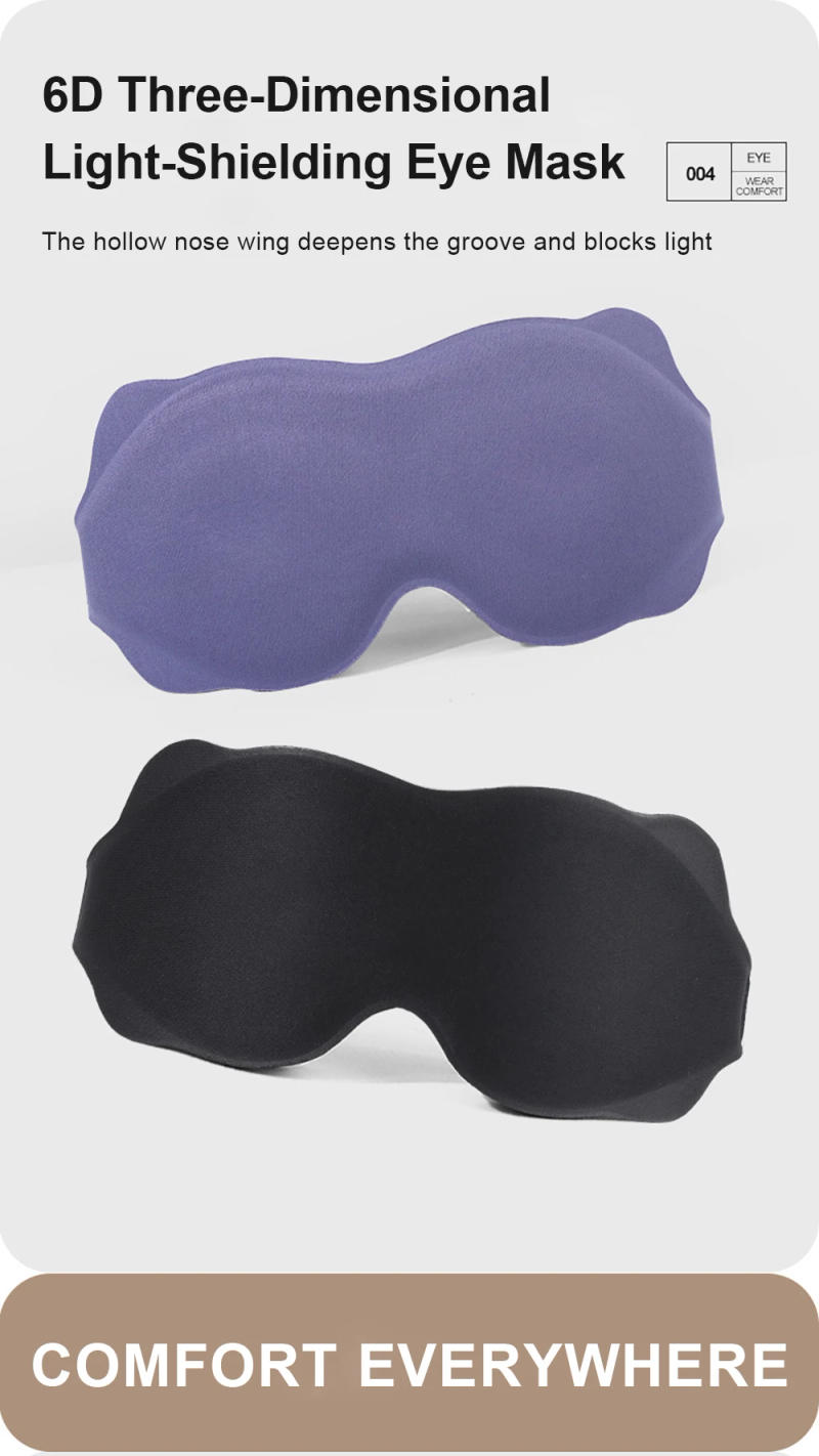 Description Picture 2 of item3D Sleep Mask Blockout Light Blindfold Sleeping Aid Eye Mask Soft Memory Foam Face Mask Eyeshade Slaapmasker Eye Cover Patch