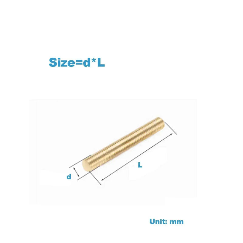 Description Picture 5 of itemBrass Full Tooth Screw / Copper Straight Thread Screw Double Head Screw / Copper Tooth Bar Tooth Rod M8M10