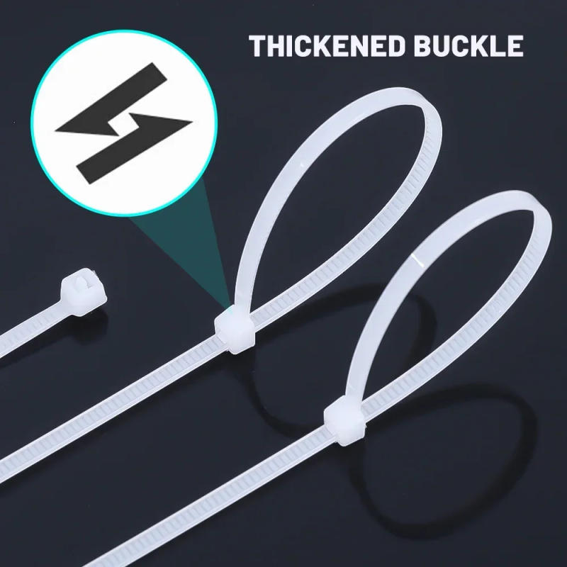 Description Picture 5 of item1000Pcs Nylon Cable Ties Adjustable Self-locking Cord Ties Straps Fastening Loop Reusable Plastic Wire Ties For Home Office