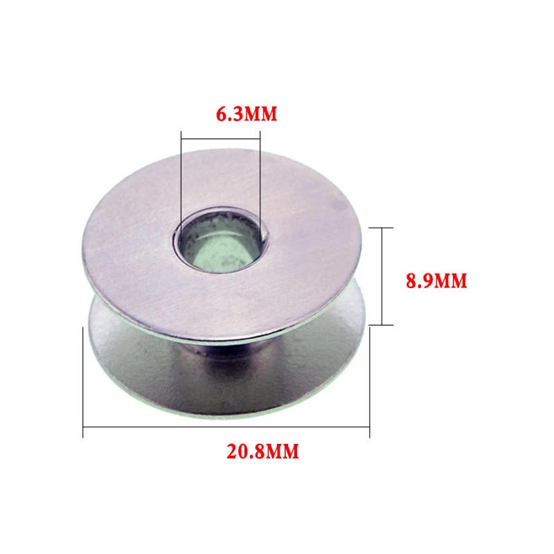 Description Picture 2 of item5/20pcs Sewing Machine Metal Bobbins Industrial Sewing Machine Parts High Hardness Flat Car Iron Bobbin Shuttle Craft Sew