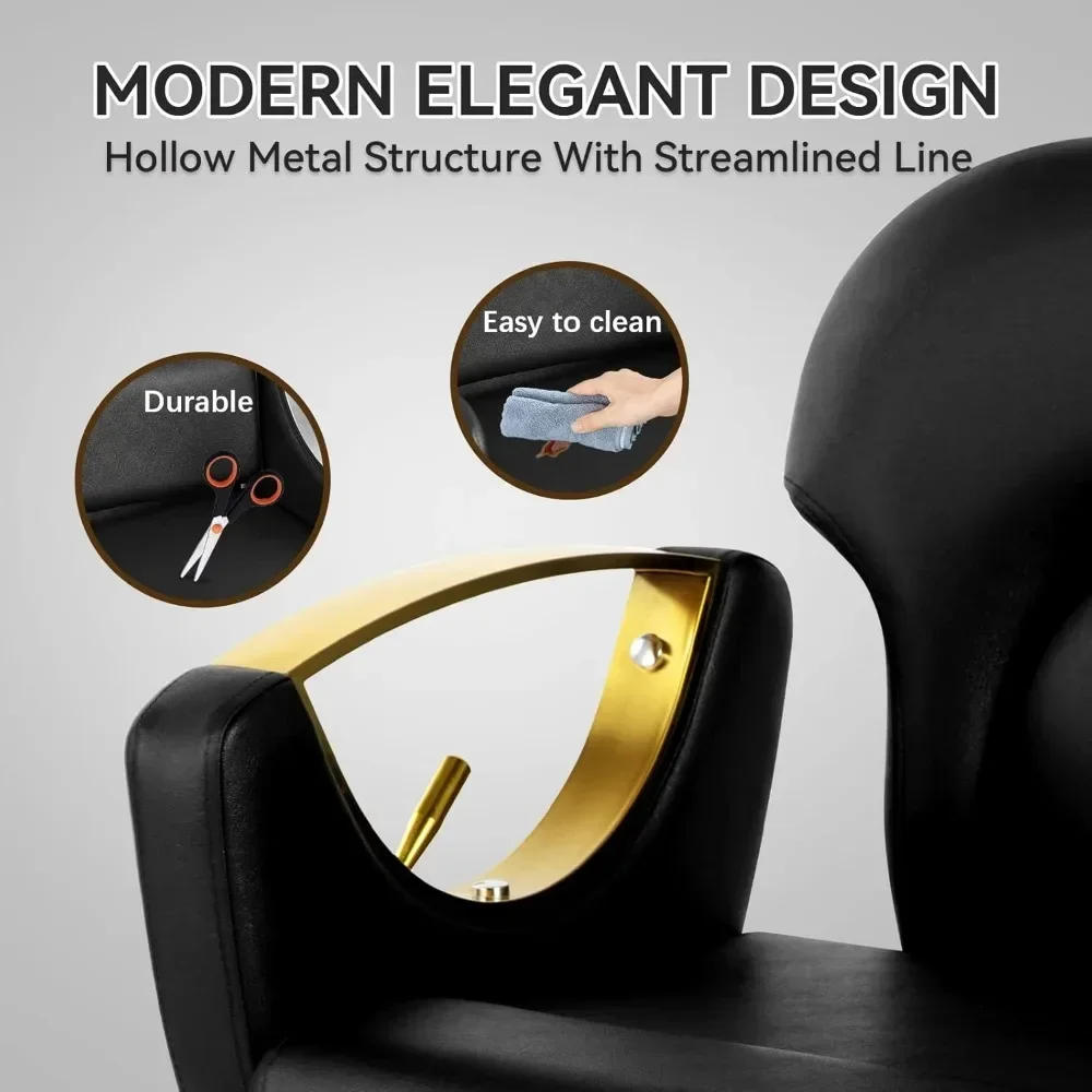 Description Picture 5 of itemSalon Chair for Hair Nail  Barber Chair Hair Stylist,Height Adjustable Hair Chair with Professional Hydraulic (Black)