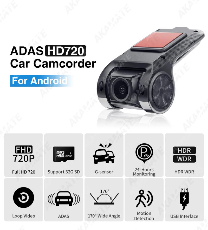 Description Picture 2 of itemDash Cam ADAS Car Electronic Dog USB AR Dash Cam Full HD 720P For Android Car Radio Camera Recorder DVR Dashcam Camcorder