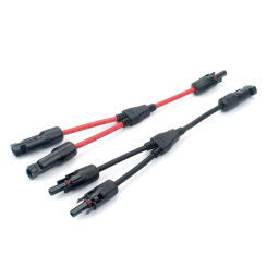 2pcs Y Branch Parallel Connection 30A 1000V Electrical Solar Connector Photovoltaic Solar Panel Cable Wire Connect Drop Ship