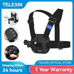 TELESIN Quick Release Chest Mount Strap Belt Mount for GoPro Hero 12 11 10 9 8 7 6 5 Insta360 DJI OSMO Action Camera Accessories