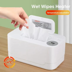 Wipes Machine Warmer Heater with LED Display Wet Towel Dispenser Portable USB Charge Wipe Warmer Napkin Heating Box Home/Car