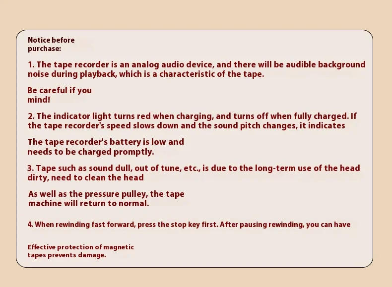 Description Picture 2 of itemPanda W10 Retro Bluetooth Portable Cassette Player Tape Recorder Music Player Portable Walkman Audio Multiple Power Supply