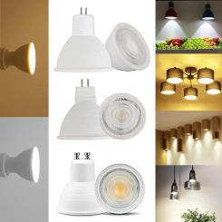 LED Bulb Lights GU10 MR16 GU5.3 7W Dimmable 110v 220V COB Spotlight Bulb Warm/Cool White LED Lamp For Home Chandelier Downlight