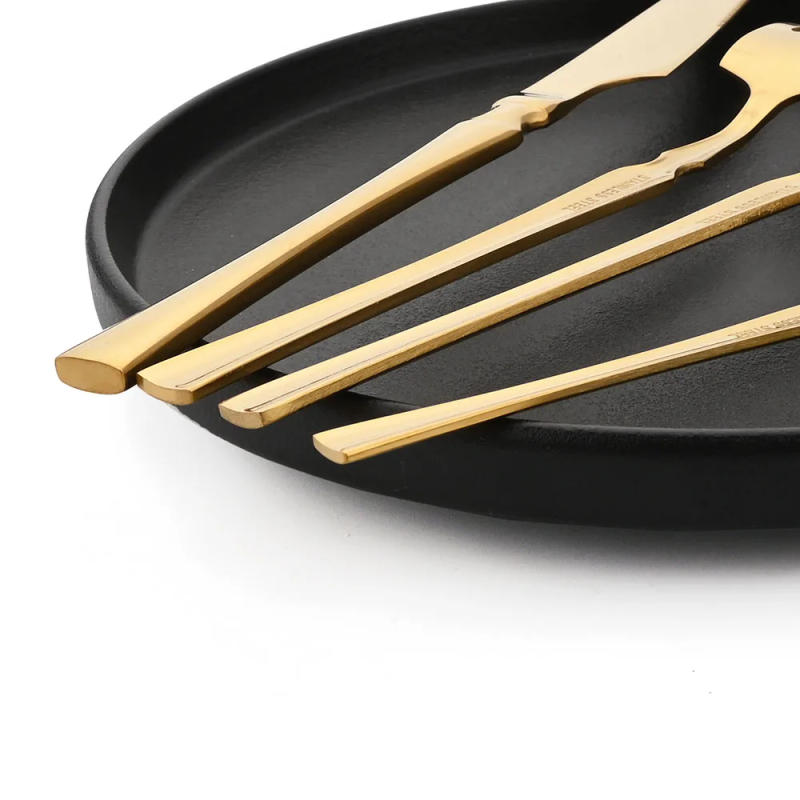 Description Picture 6 of item20/30/40Pcs Gold Dinnerware Set Stainless Steel Cutlery Set Fork Knife Spoon Flatware Tableware Kitchen Silverware Set