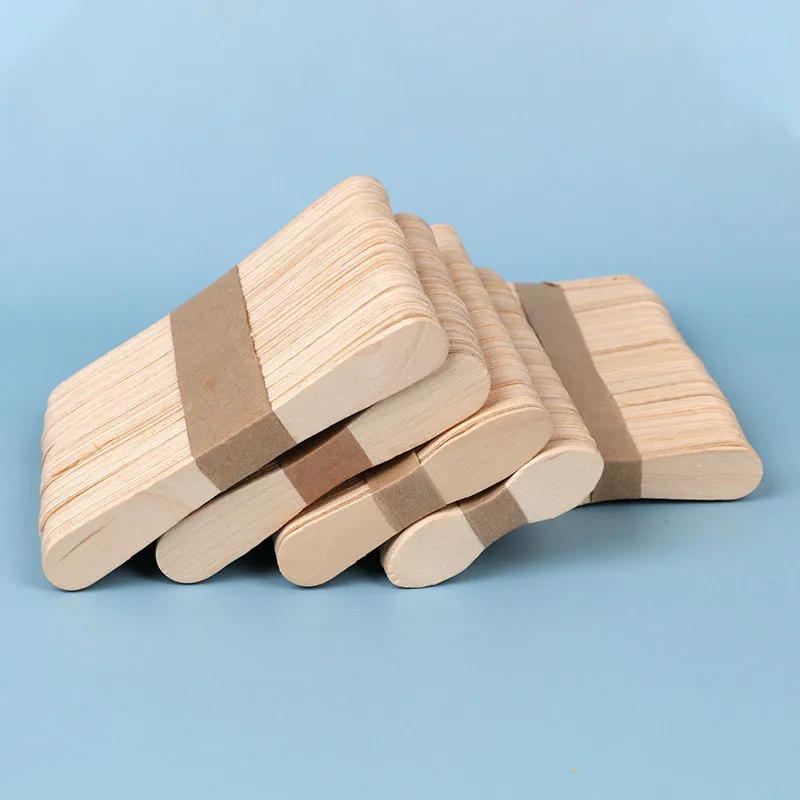 Description Picture 3 of item50/100pcs Ice Cream Wooden Sticks Disposable Popsicle Wooden Sticks Handmade DIY Ice Cream Spoon Hand Craft Art Lolly Cake Stick