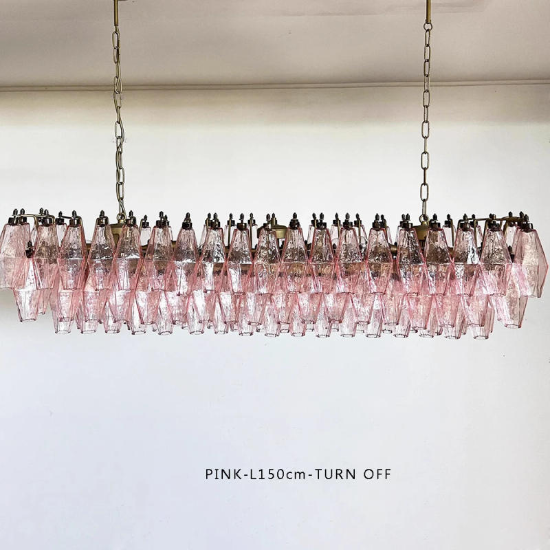 Description Picture 4 of itemNordic Vintage Diamond Shape Glass Ceiling Pendant Lights Long for Dining Room Table Hanglamp