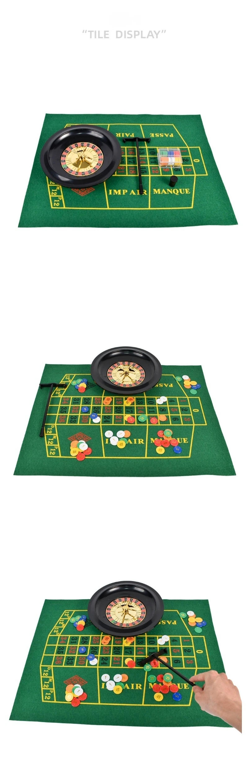Description Picture 4 of item1set 10 Inches Roulette Wheel Decoration Party Supplies Interaction Table Game Turntable for Parties Travel Carnival Gathering