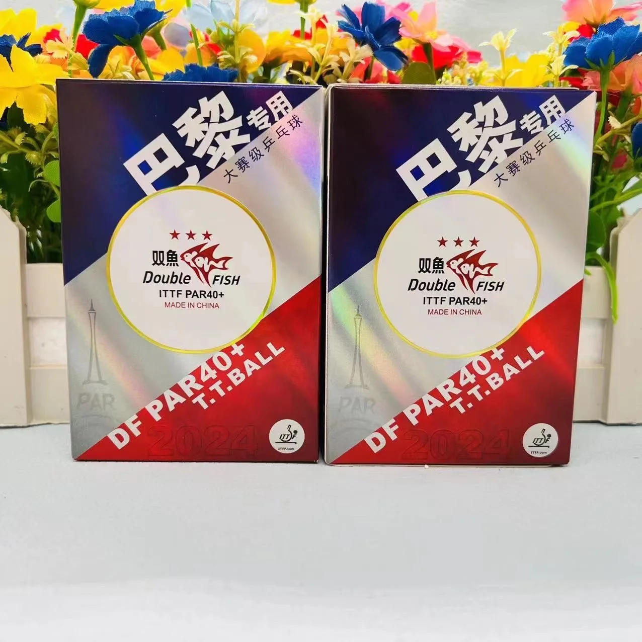 Description Picture 2 of itemOriginal Double Fish DF PAR40+ Ping Pong Balls 3 Stars Professional Table Tennis Balls ABS New Material for Paris match balls