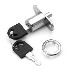 23/32mm Cam Cylinder Drawer Lock with Key Portable Tongue Door Bolt Latch Wardrobe Cabinet Sliding Door Lock Furniture Hardware