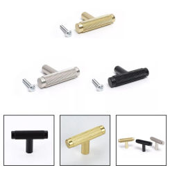 Metal Door Handles Aluminum Alloy Cabinets, Drawers Wardrobe Doors Hardware Furniture Handles T Bar Knob Decoration Hardware