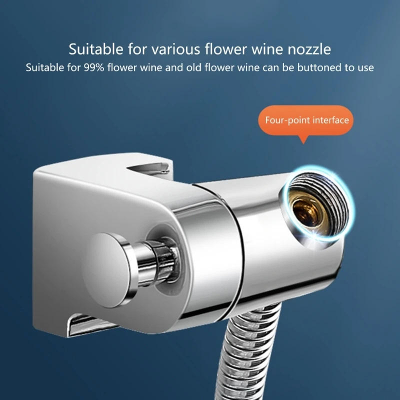 Description Picture 2 of itemAdjustable Handheld Shower Head Brackets Metal Shower Stand Wall Mounted Shower Head Stand Showerhead Attachment