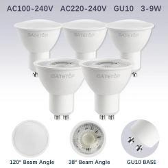 3pcs GU10 Spotlight No Fliker 5W 6W 7W 8W 9W LED Bulb GU10 AC220V 120V Replace 50w halogen lamp for home Lighting derection
